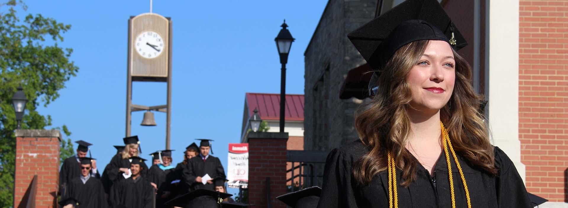 Jessica Blakeman in cap and gown